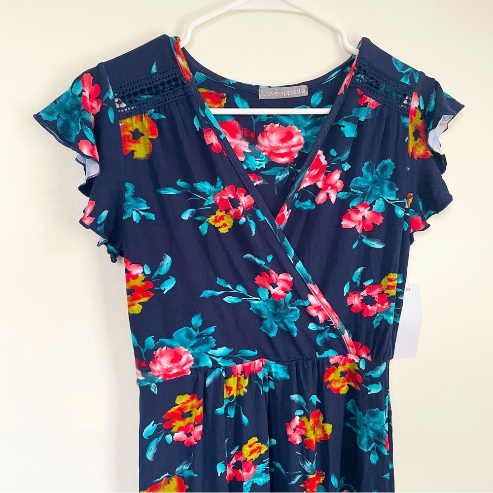 Loveapella blue floral maxi dress